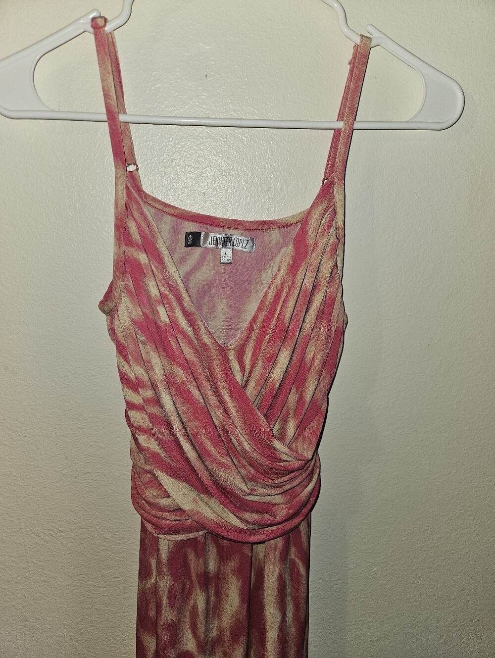 Jennifer Lopez Womans Spaghetti Strap Tie Back Dress Size L - Picture 2 of 12